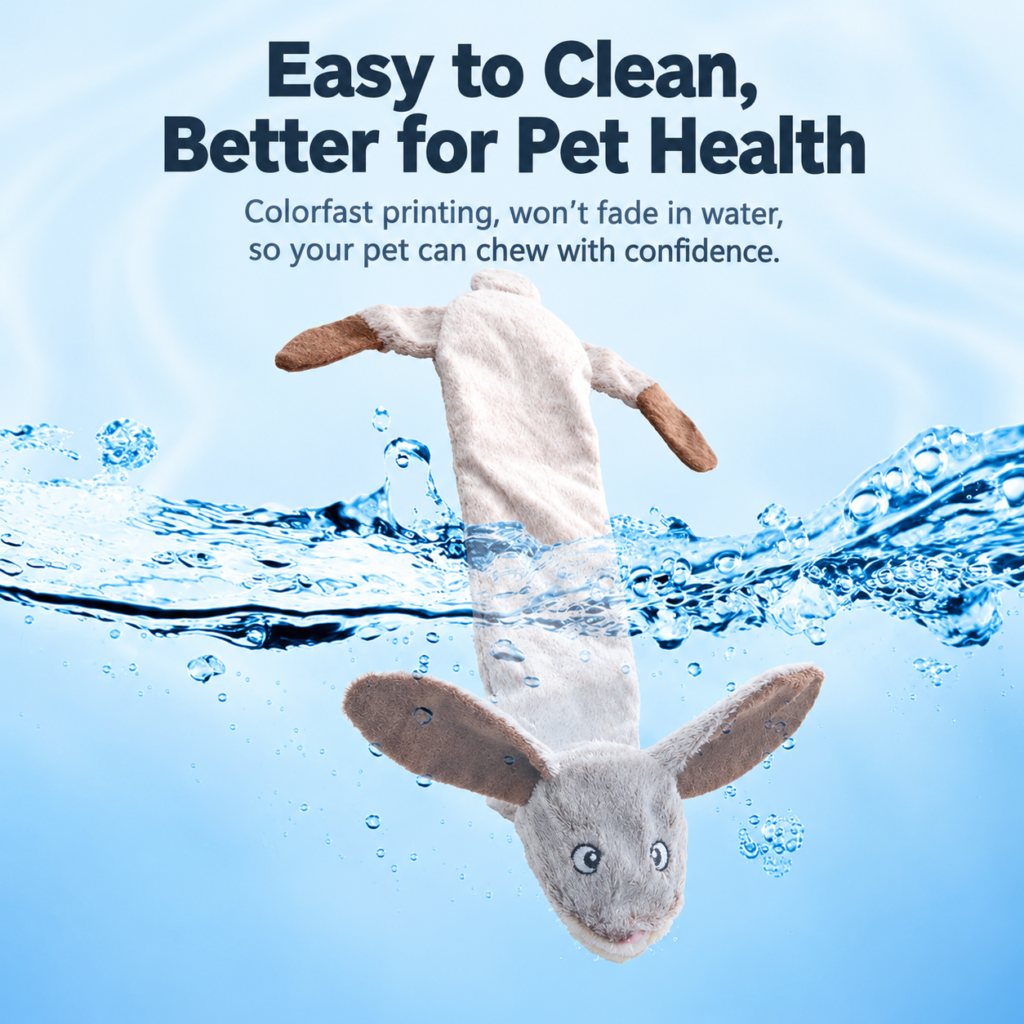 Long Plush Squeaky Dog Chew Toy Set