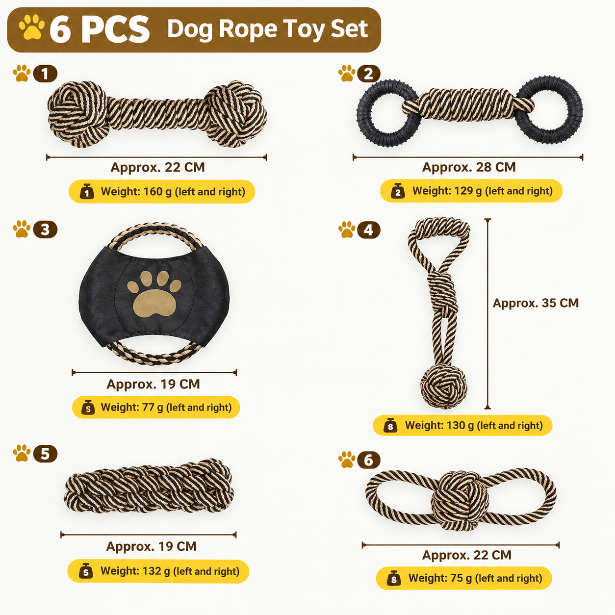Durable Natural Cotton Chew Toys with Interactive Tug-of-War Ropes - Image 4