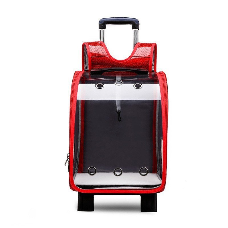Transparent Pet Trolley Backpack