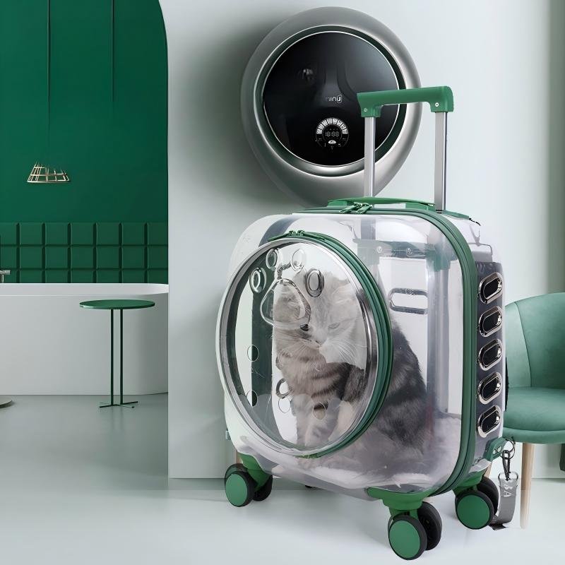 Transparent Pet Trolley Backpack