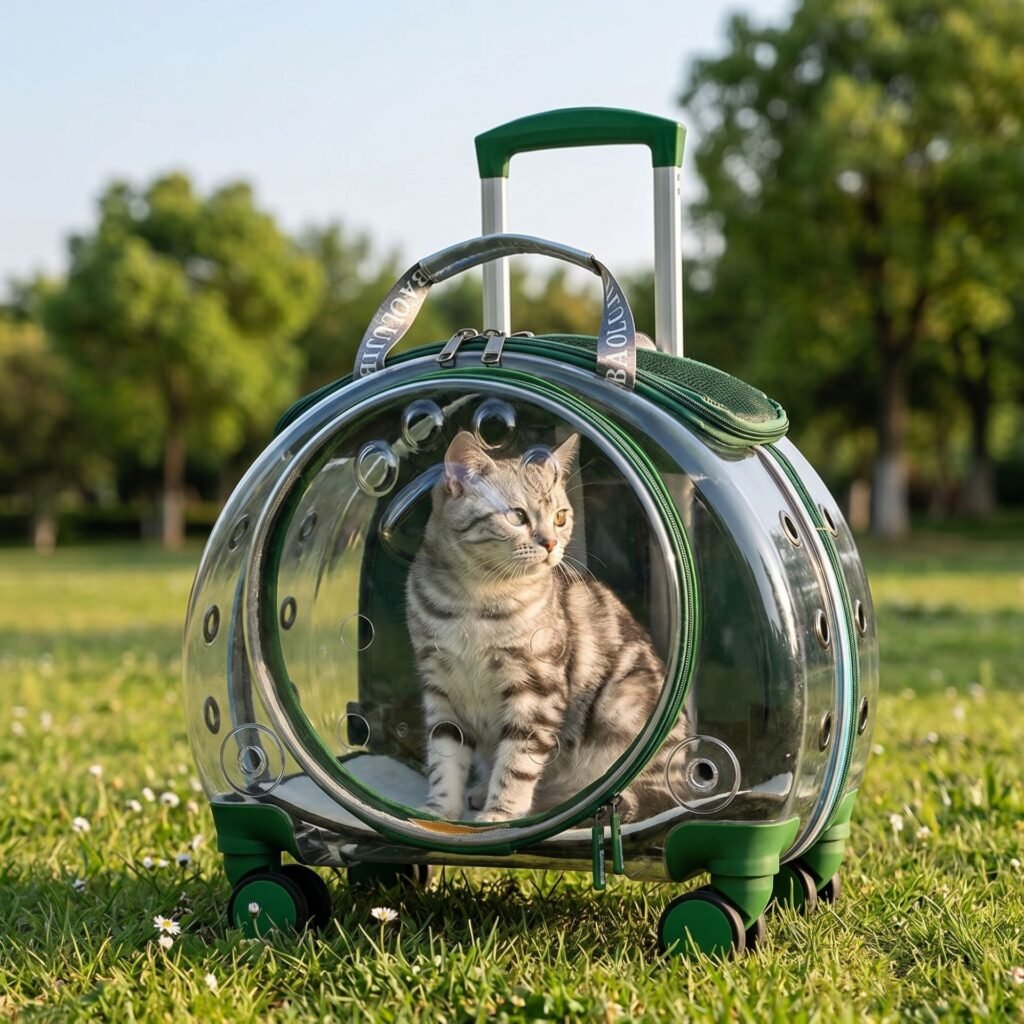 Transparent Pet Trolley Backpack