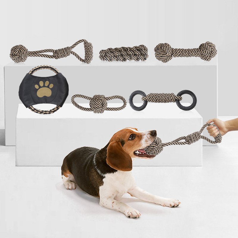 Durable Natural Cotton Chew Toys with Interactive Tug-of-War Ropes - Image 5