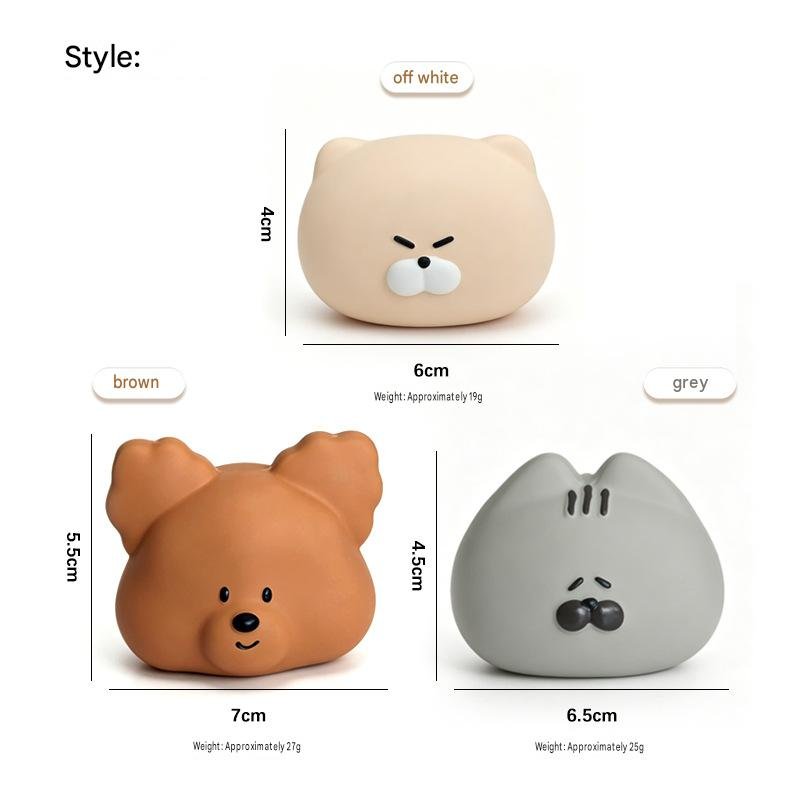 Morandi Tone Latex Dog Chew Toy – Cute Animal Squeaker Toy for Teething & Fetch - Image 2