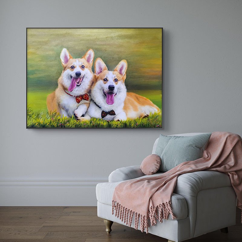Custom Hand-Painted Pet Oil Painting - Image 2