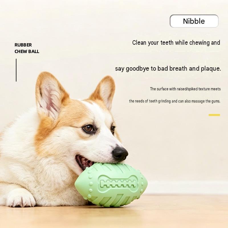 Interactive Rubber Dog Chew Toy – Squeaky Dental Ball & Ball-in-Ball Puzzle for Dogs - Image 4