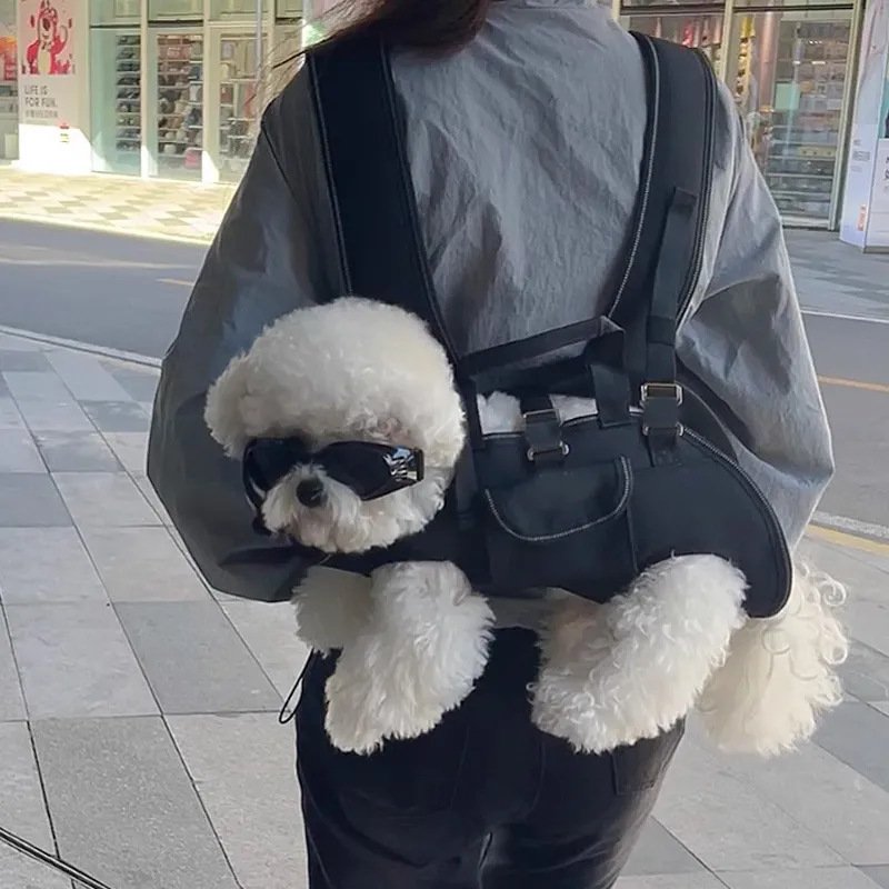 Multi-Functional Front & Back Pet Carrier Bag with Shoulder Straps - Image 4