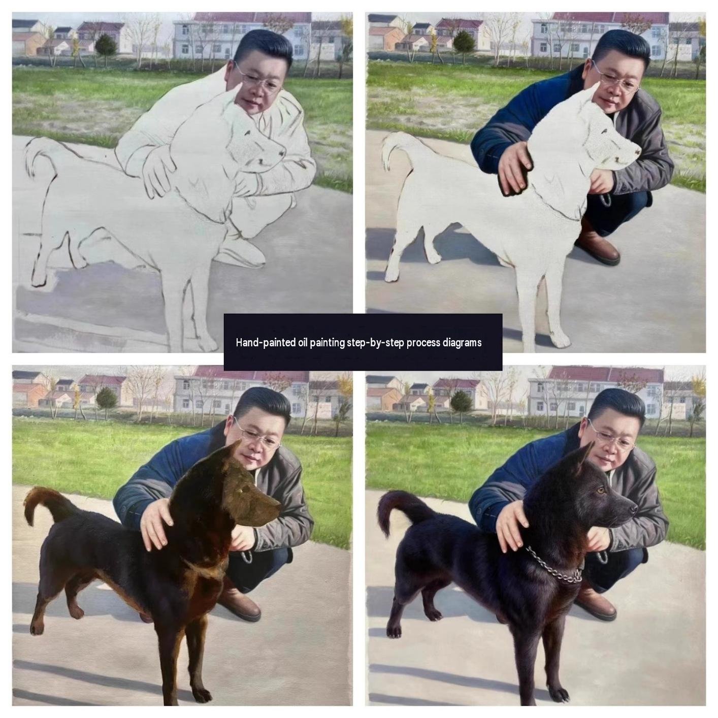 Custom Hand-Painted Pet Oil Painting - Image 4