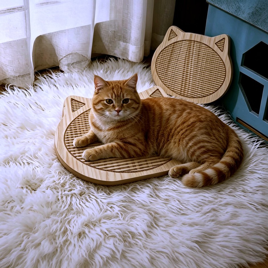 Cute Cat-Head Shape Wear-Resistant Scratch Pad