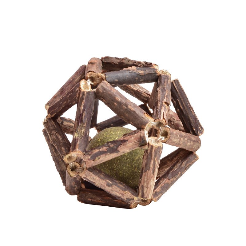 Natural Silvervine Cage Ball with Compressed Catnip – Dental Chew Toy for Cats - Image 5