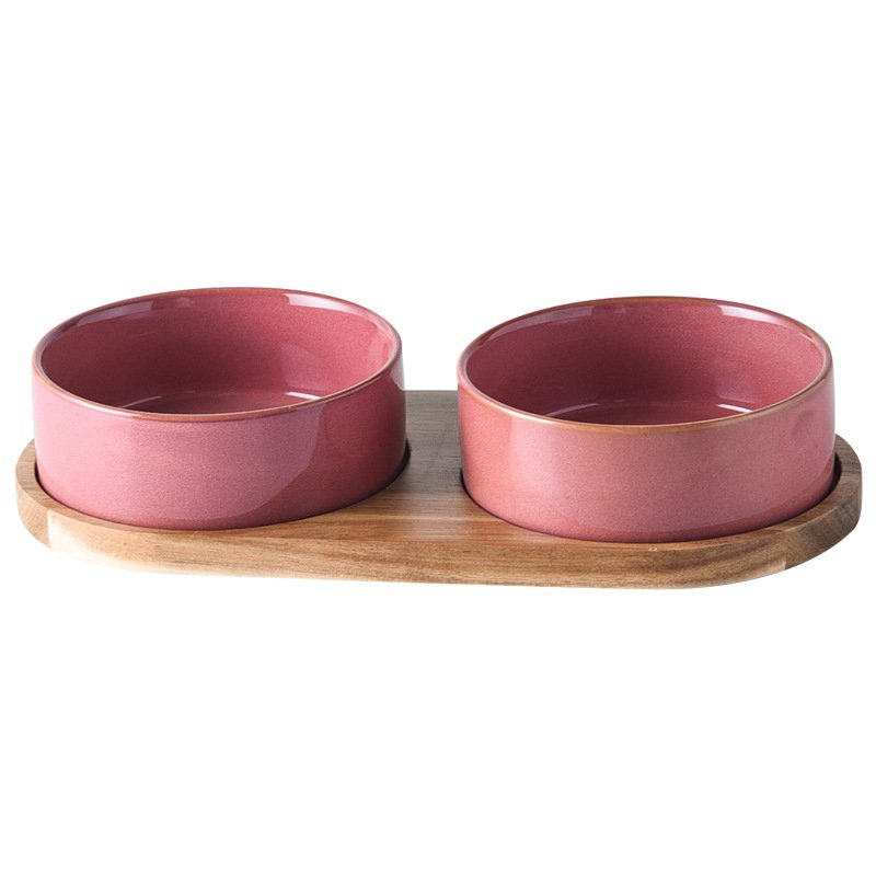 Artisan Wabi-Sabi Stoneware Pet Bowl Set - Image 4