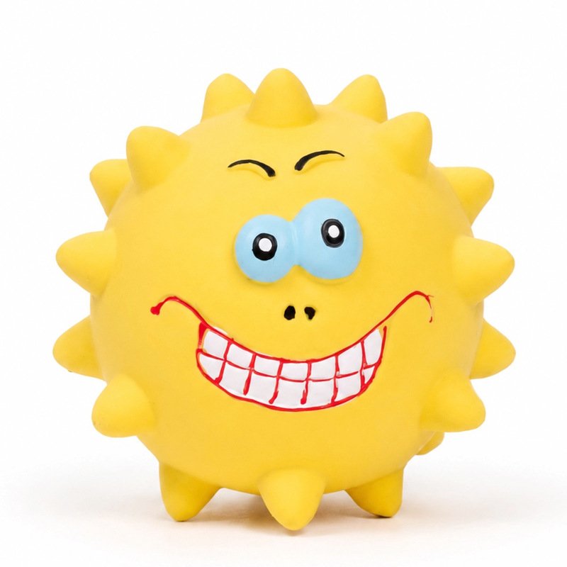 Interactive Monster Latex Dog Chew Toy – Soft Spiky Dental Ball with Built-In Squeaker - Image 5
