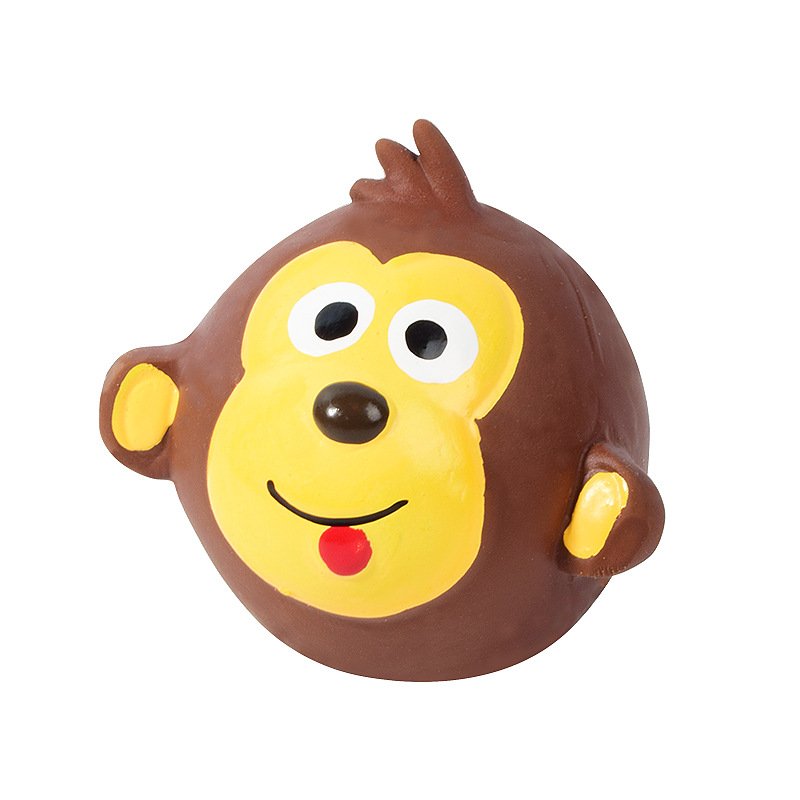 Squeaky Latex Animal Head Dog Toys - Image 5