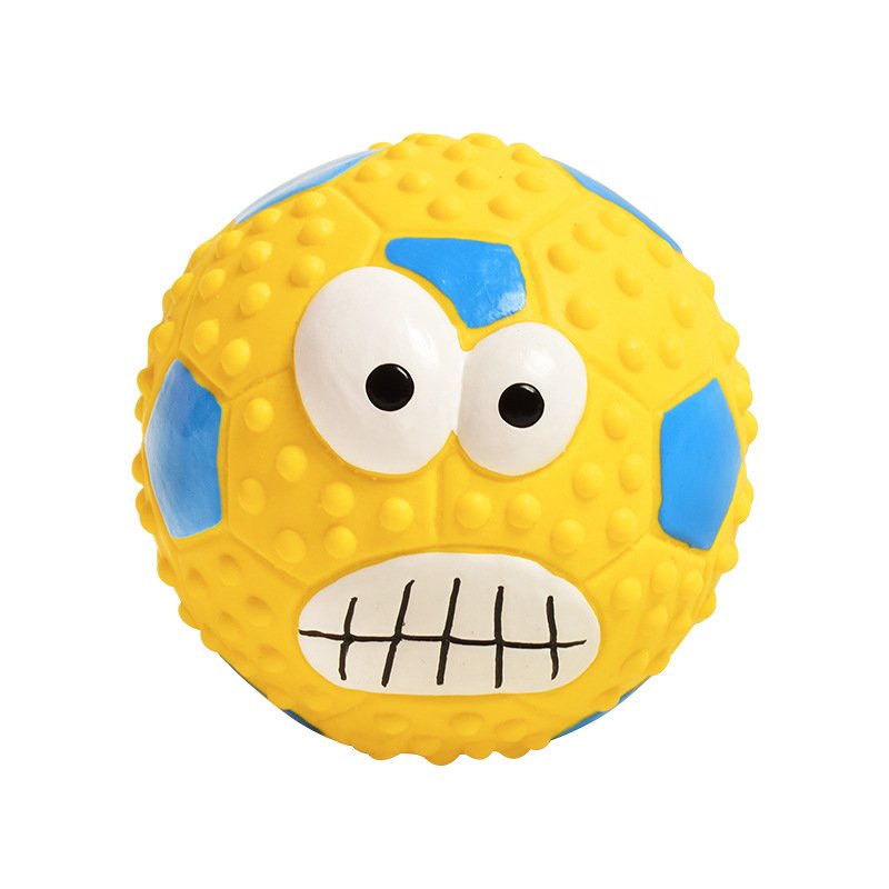 Squeaky Latex Smiley Sports Dog Balls - Image 5