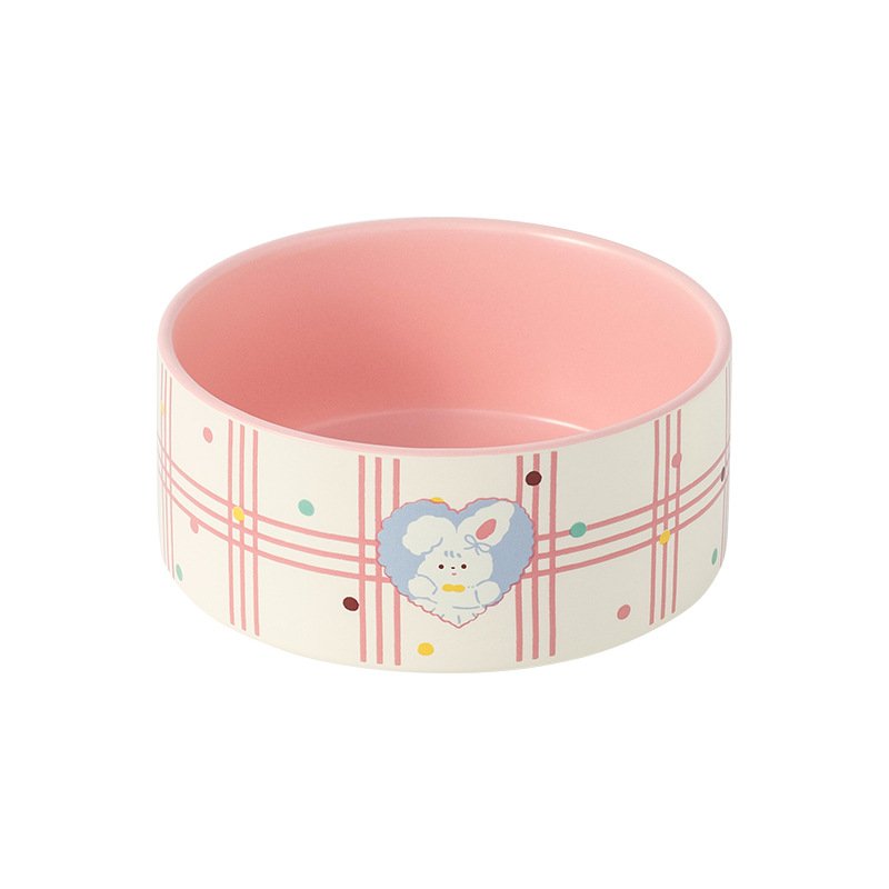 Ceramic Bunny Cat Bowl Compatible with Heating Warmer Pad - Image 5