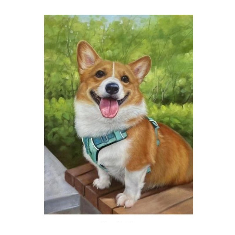 Custom Hand-Painted Pet Oil Painting - Image 5