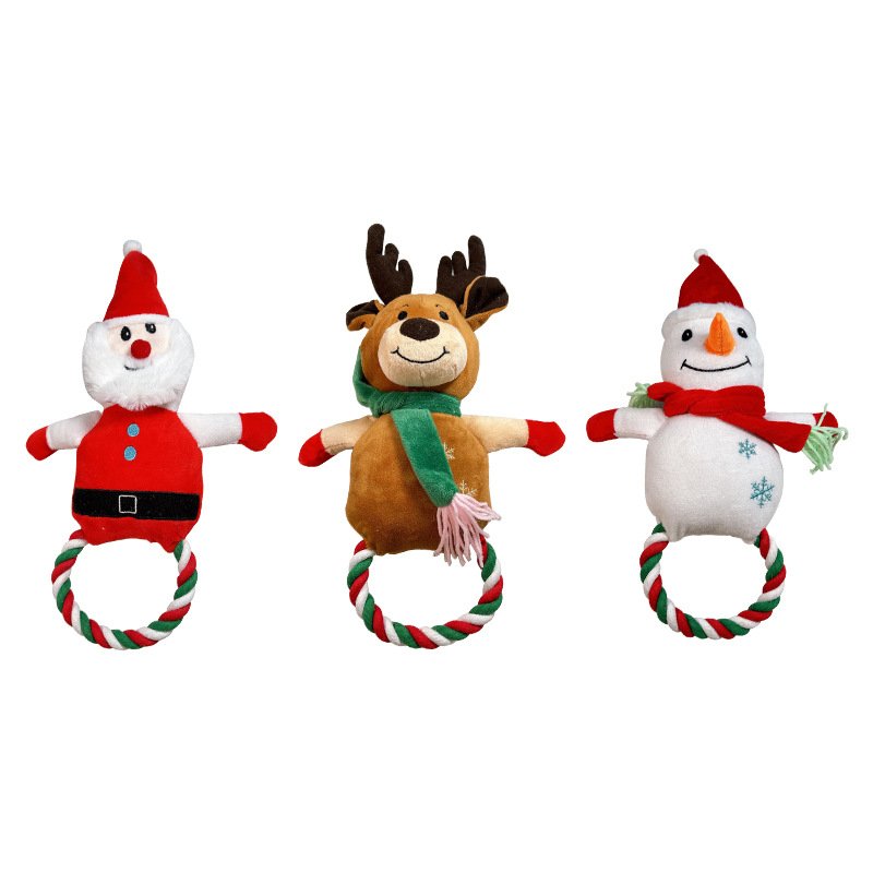 Christmas Plush Squeaky Dog Toy Set - Image 6