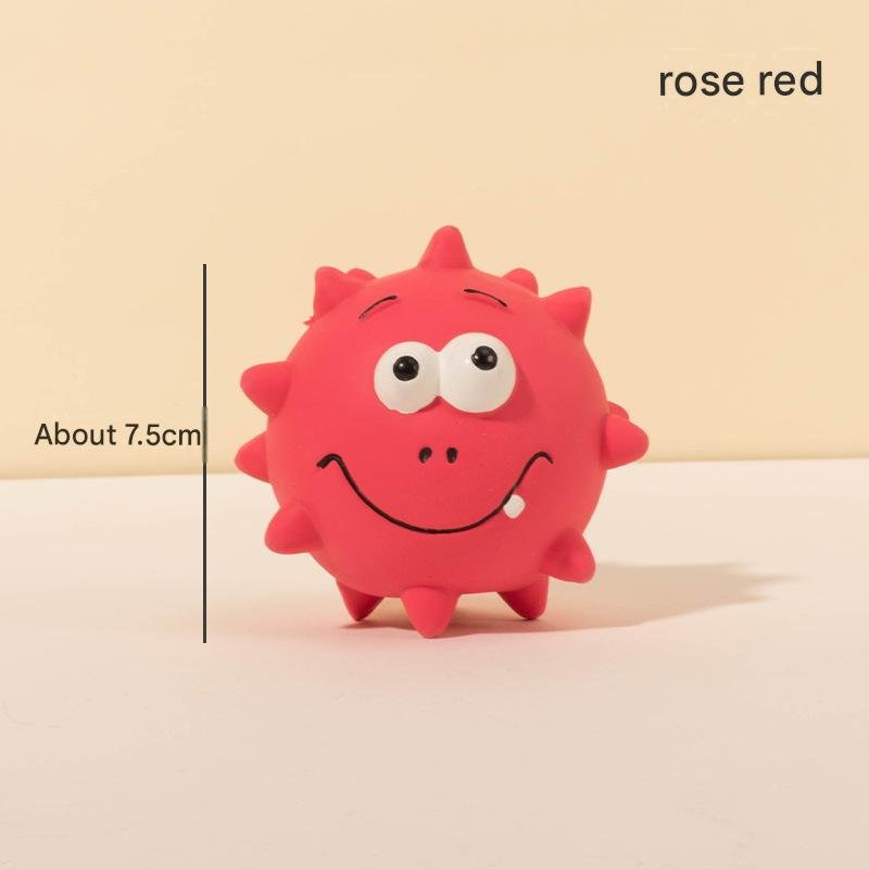 Interactive Monster Latex Dog Chew Toy – Soft Spiky Dental Ball with Built-In Squeaker - Image 6
