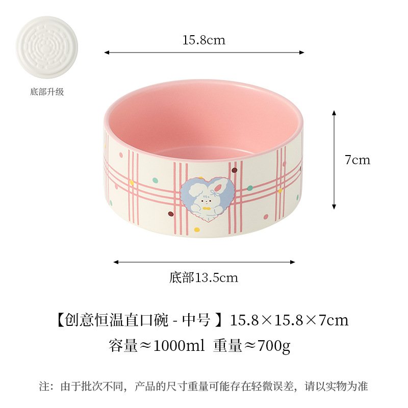 Ceramic Bunny Cat Bowl Compatible with Heating Warmer Pad - Image 7
