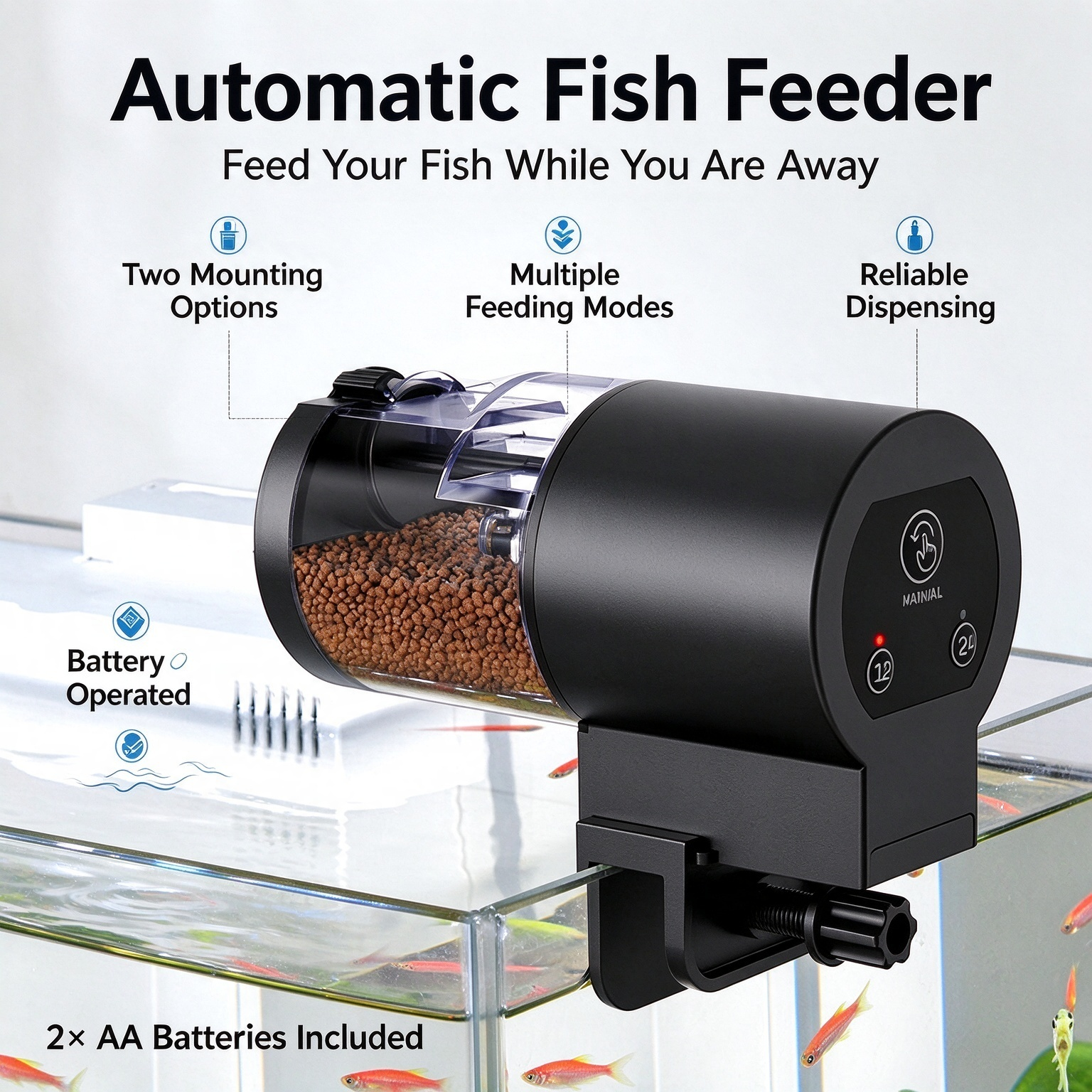Smart Automatic Fish Tank Feeder – Timed Dispenser for Ornamental Fish and Turtles - Image 5