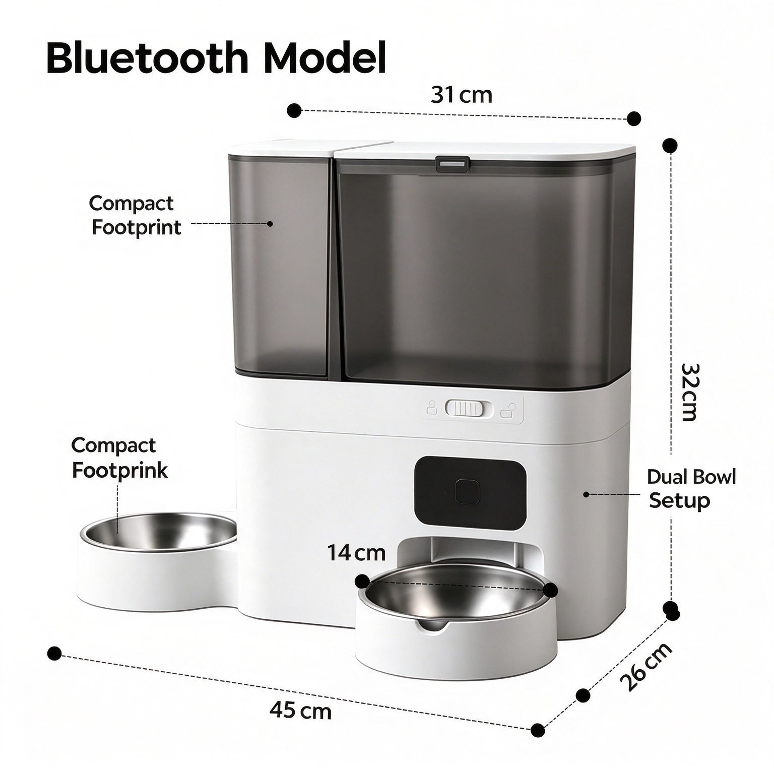 Smart Automatic Pet Feeder with Camera, Timer, and Integrated Water Dispenser (for Cats and Dogs) - Image 3
