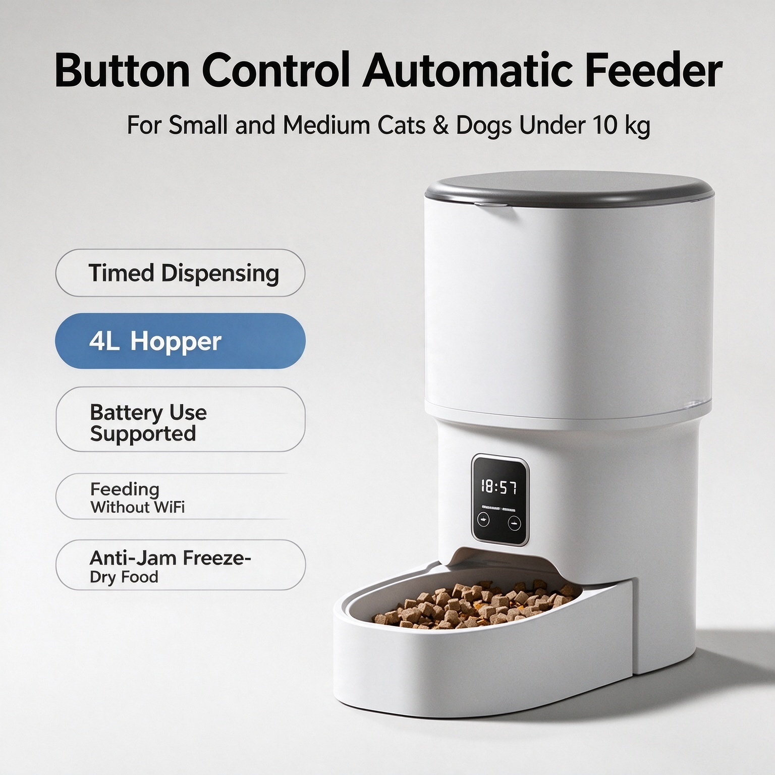 Smart Video-Enabled Automatic Pet Feeder – Scheduled & Portion-Controlled Remote Dispenser (Cat & Dog Bowls) - Image 3