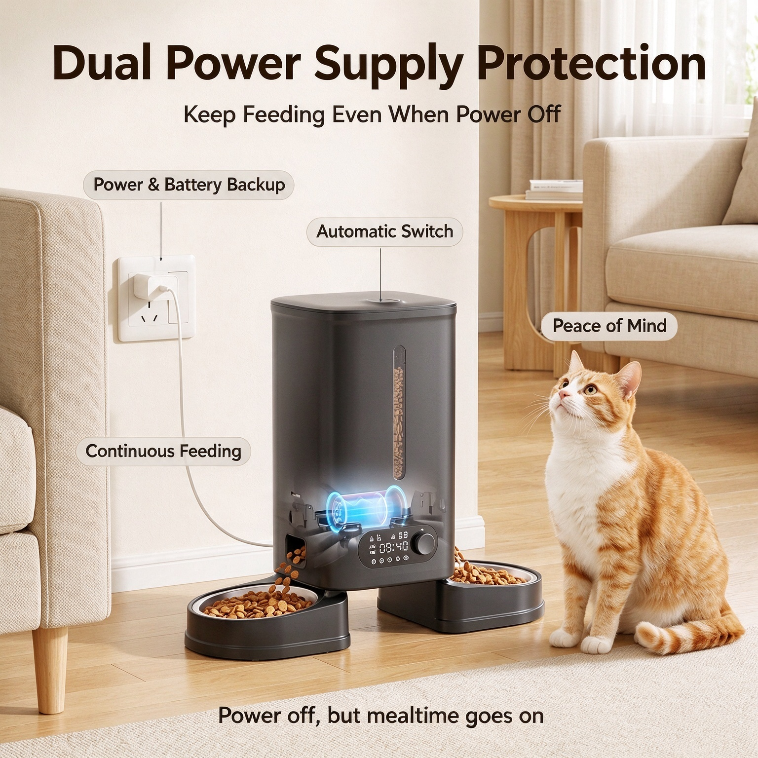 Smart Wi-Fi Pet Feeder with Remote Video Control - Image 4