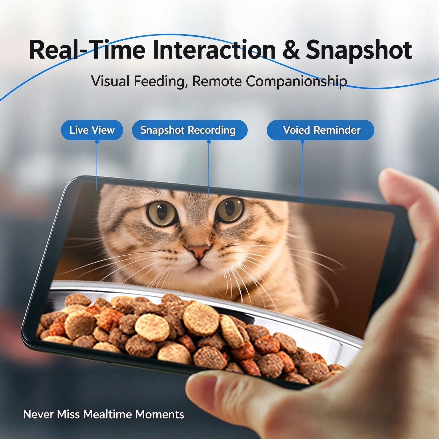 Smart Automatic Pet Feeder: Large-Capacity Unit with Camera for Remote, Scheduled, and Portion-Controlled Feeding of Cats and Dogs - Image 7