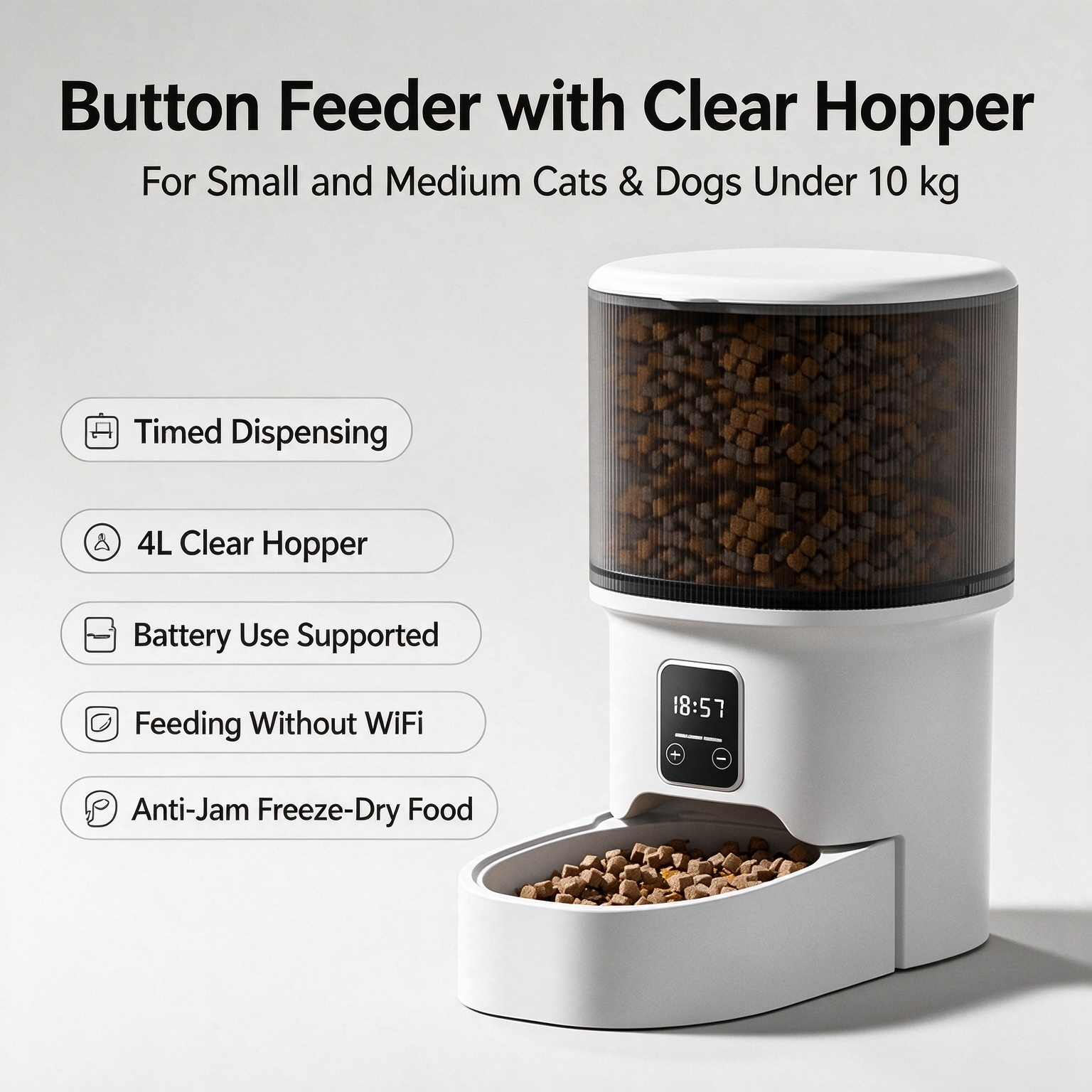 Smart Video-Enabled Automatic Pet Feeder – Scheduled & Portion-Controlled Remote Dispenser (Cat & Dog Bowls) - Image 5