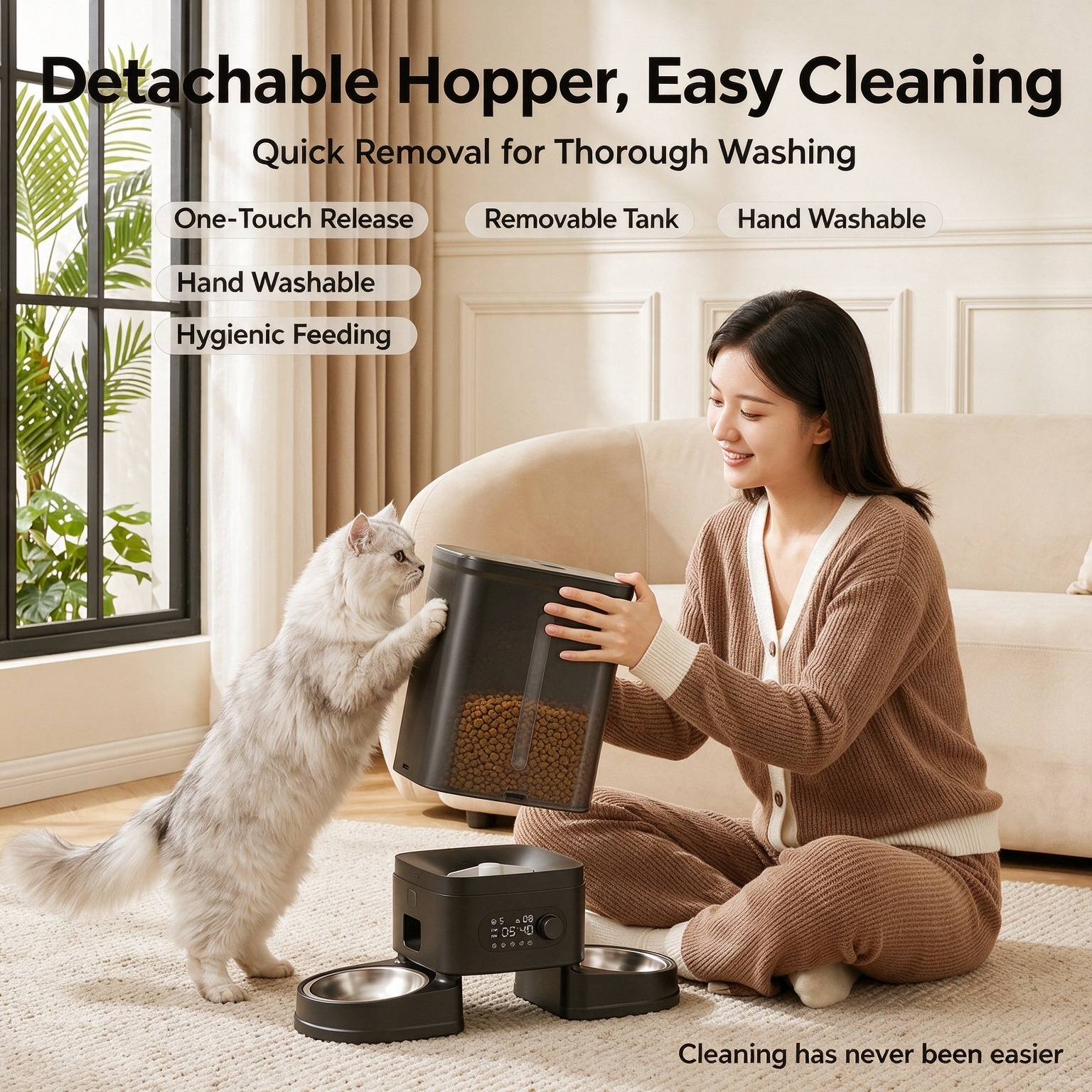 Smart Wi-Fi Pet Feeder with Remote Video Control - Image 6