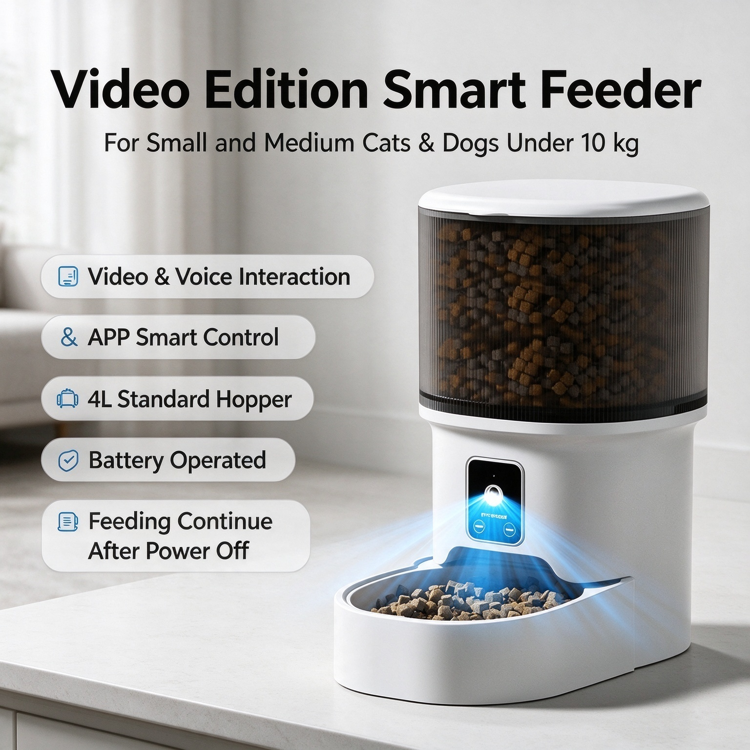 Smart Automatic Pet Feeder for Cats and Dogs – Remote Control, Scheduled & Portion-Controlled Feeding - Image 5