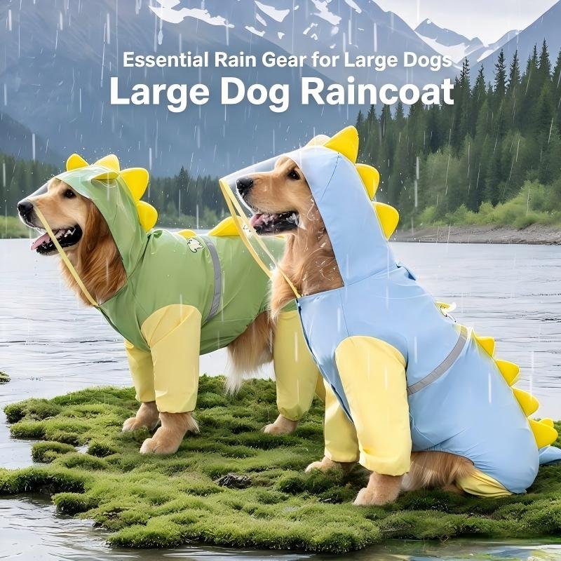 HIPPET Large Dog Raincoat with Clear Visor - Image 2