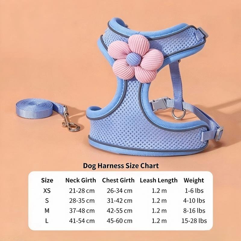 Cute Floral Dog Harness - Image 3