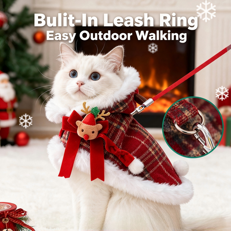 Christmas Reindeer Dog & Cat Cape