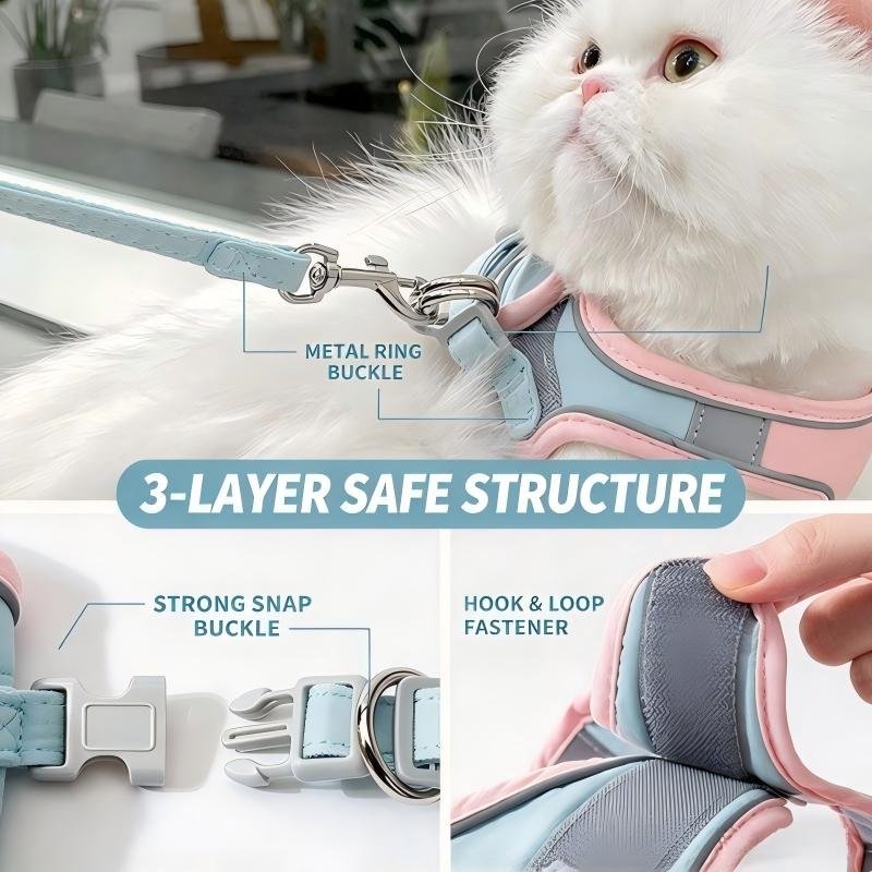 HIPPET Reflective Cat Harness and Leash Set