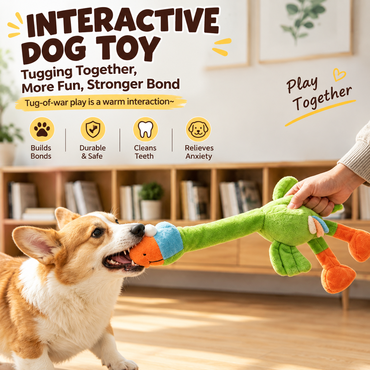 Squeaky Long-Neck Bird Dog Toy - Image 2