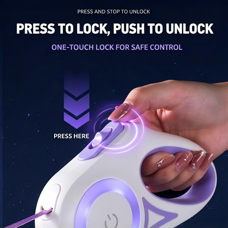 LED Light Up Retractable Dog Leash - Image 4