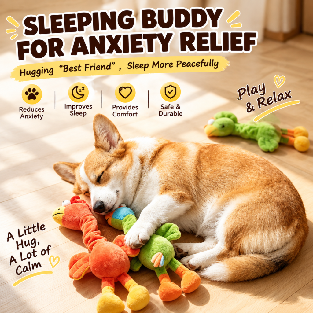 Squeaky Long-Neck Bird Dog Toy