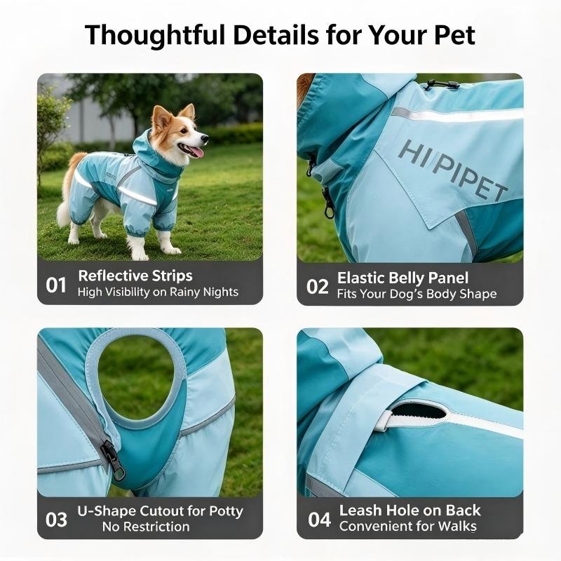 HIPPET Corgi-Specific Dog Raincoat - Image 3
