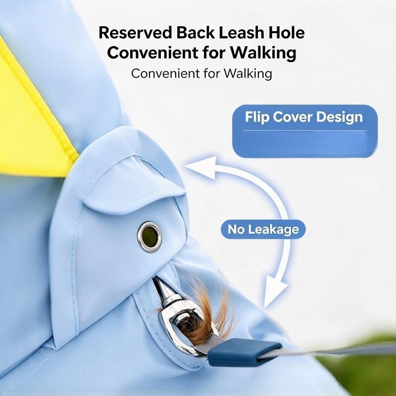 HIPPET Large Dog Raincoat with Clear Visor - Image 4