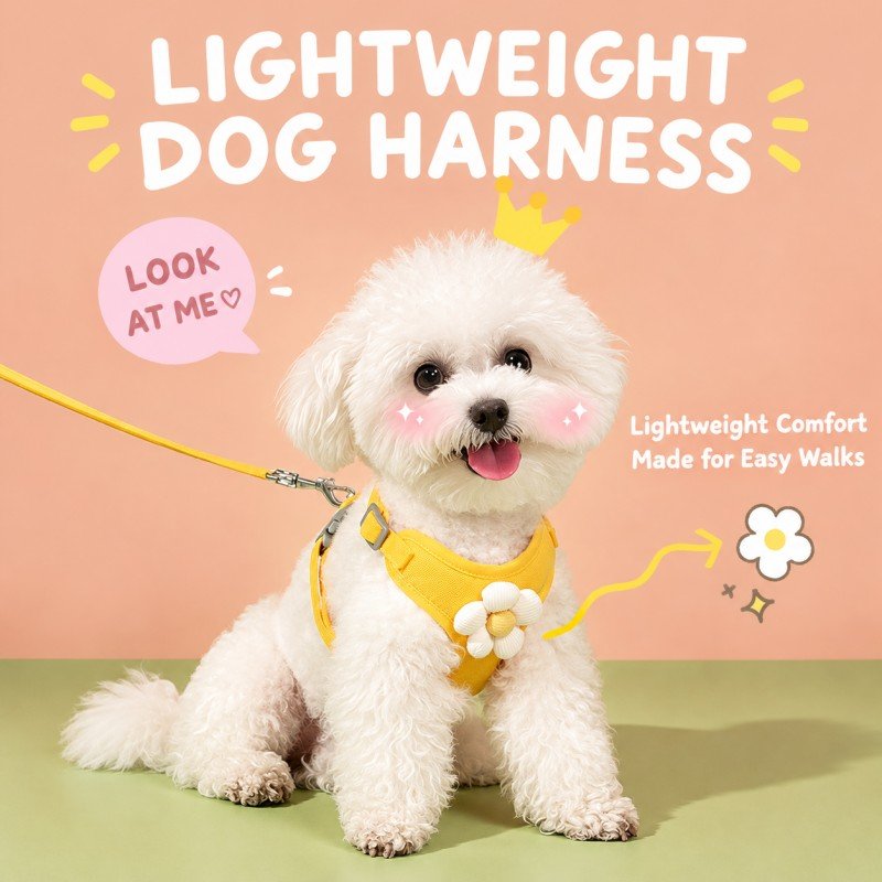 Cute Floral Dog Harness