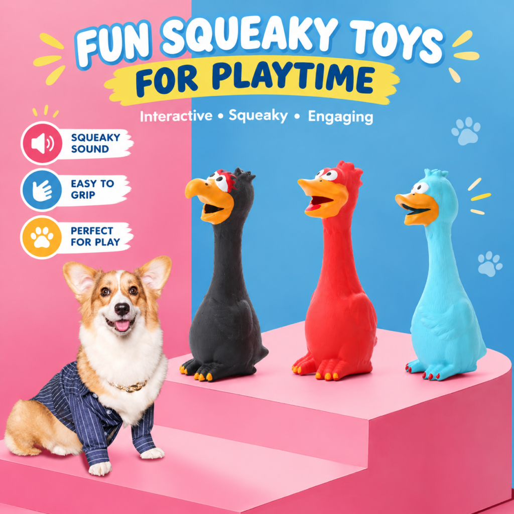 Squeaky Latex Screaming Chicken Dog Toy