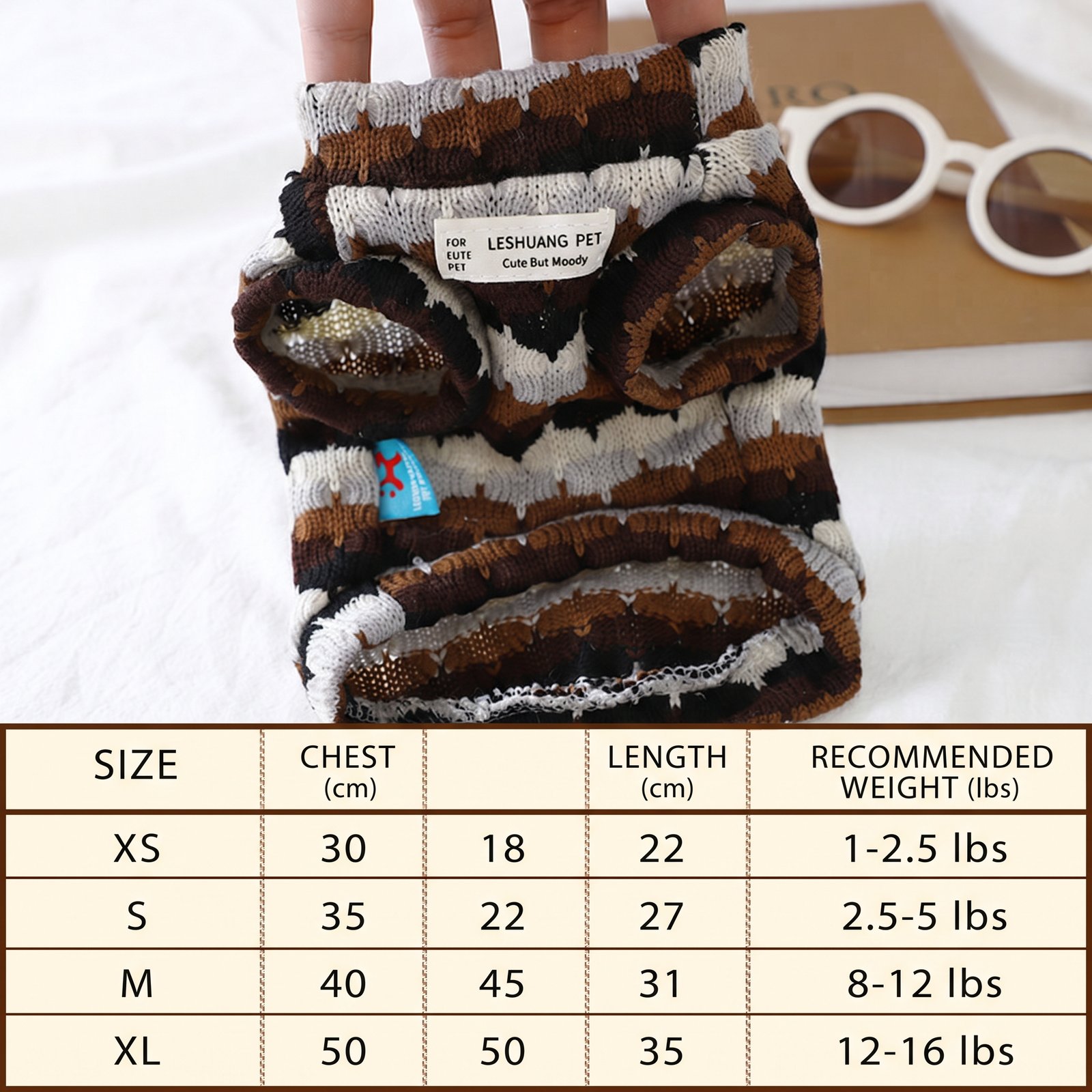 Cat Clothing: Multicolored Striped Two-Legged Sweater for Kittens – Warm, Pullover-Style Knitwear for Autumn and Winter - Image 2