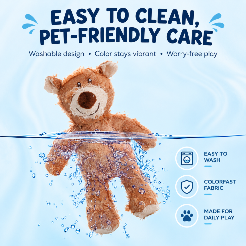 Squeaky Teddy Bear Dog Toy