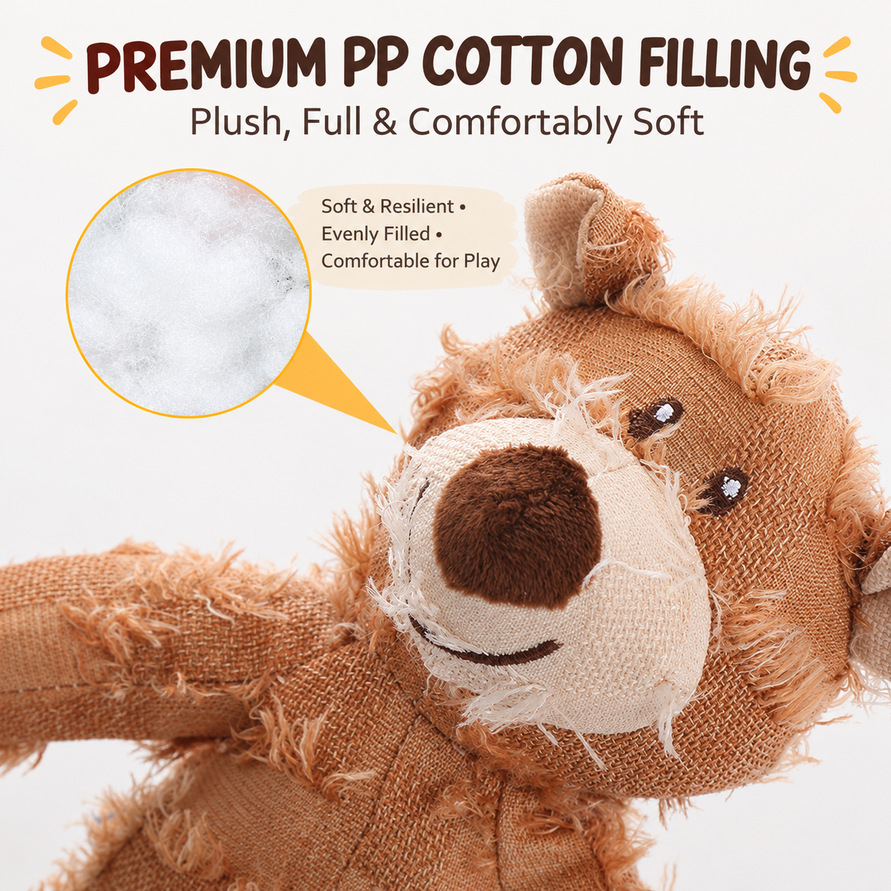 Squeaky Teddy Bear Dog Toy - Image 2