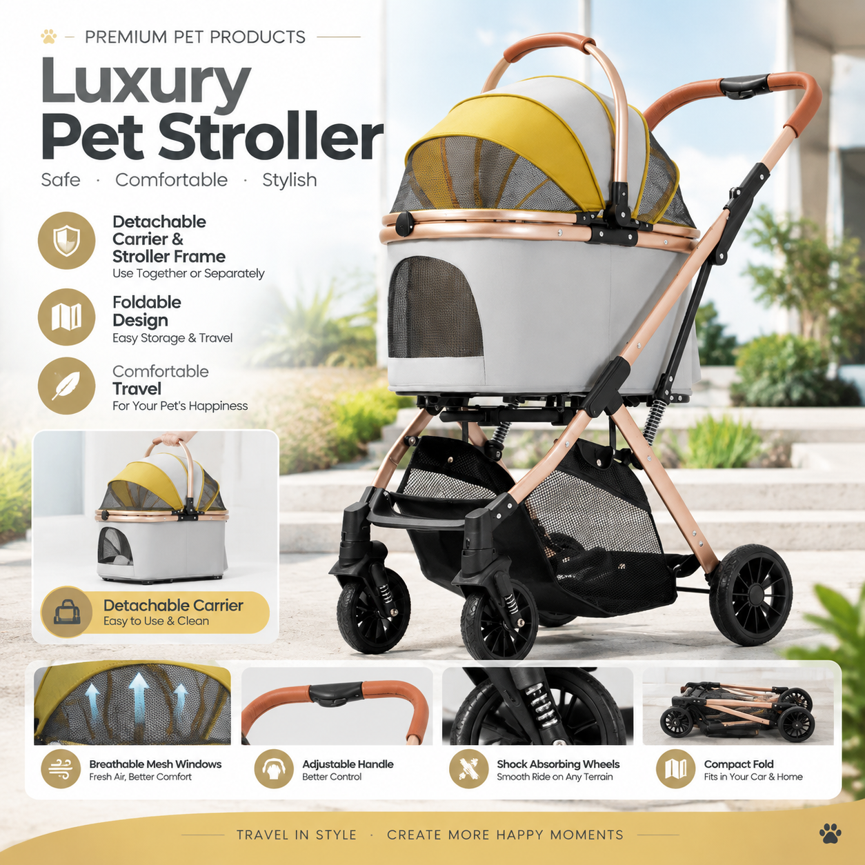 Premium Pet Stroller