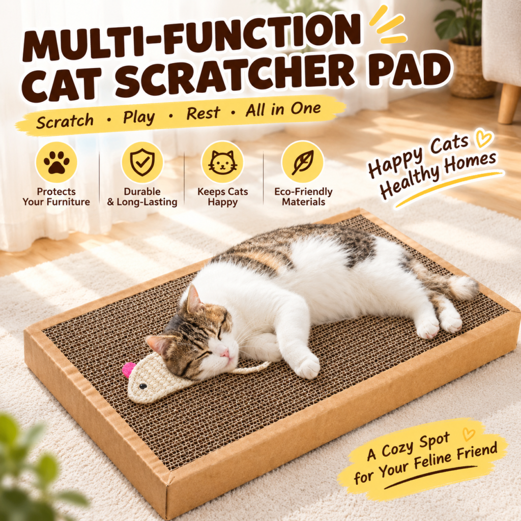 Multi-Function Cat Scratcher Pad