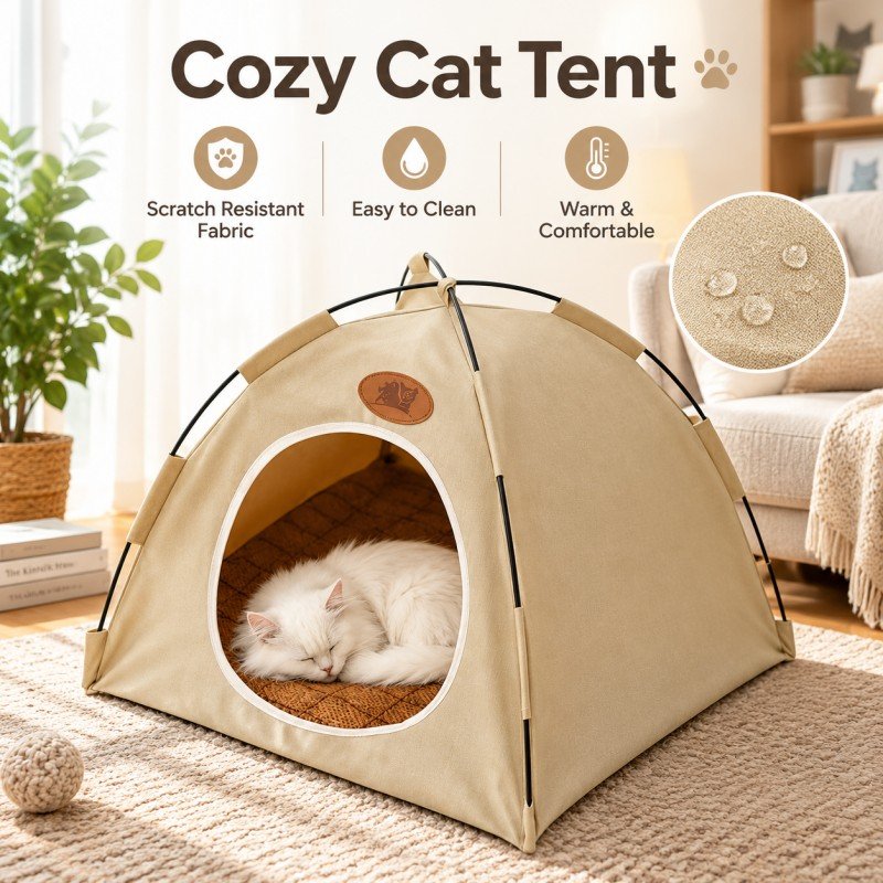 Portable Pet Camping Tent Bed