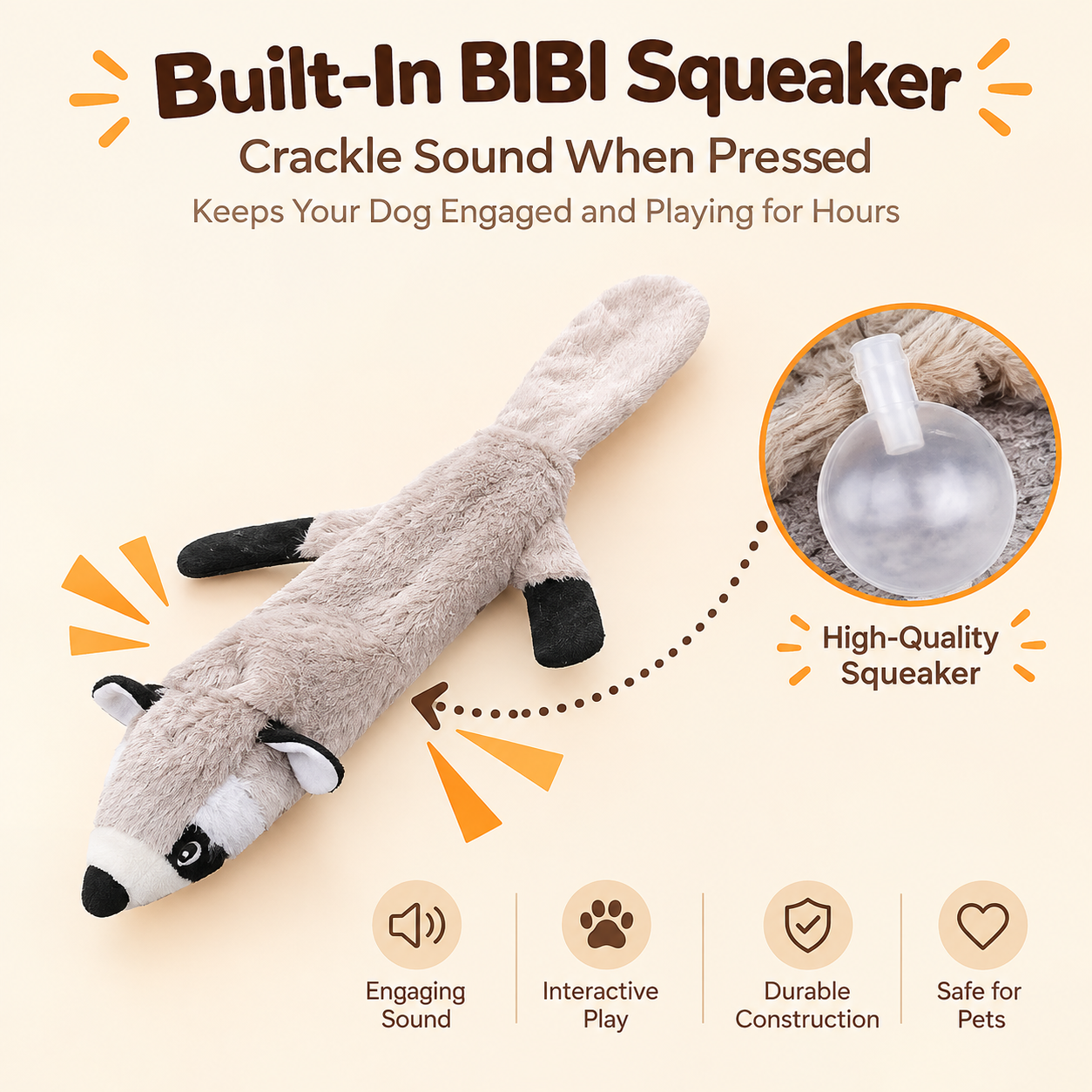 Squeaky Dog Chew Toy for Dental Health