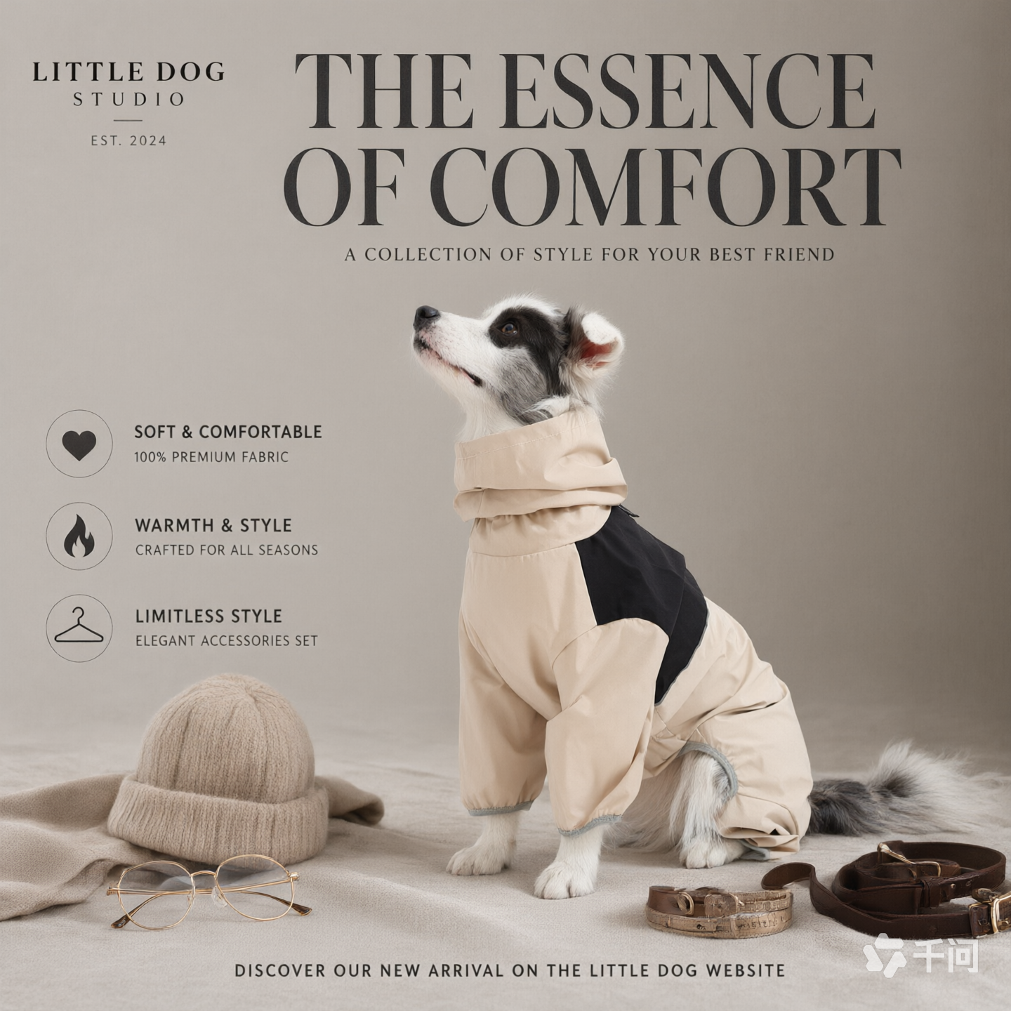Medium and large dog Border Collie Labrador Shiba Inu four-legged jacket waterproof and windproof dog clothes raincoat - Image 3