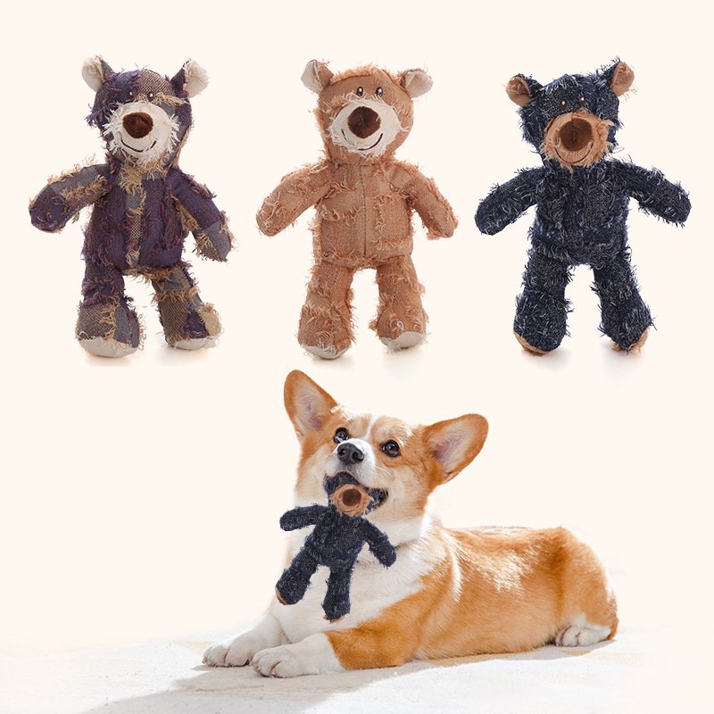 Squeaky Teddy Bear Dog Toy - Image 3